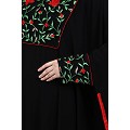 Indo classic Kaftan with embroidery work- Black
